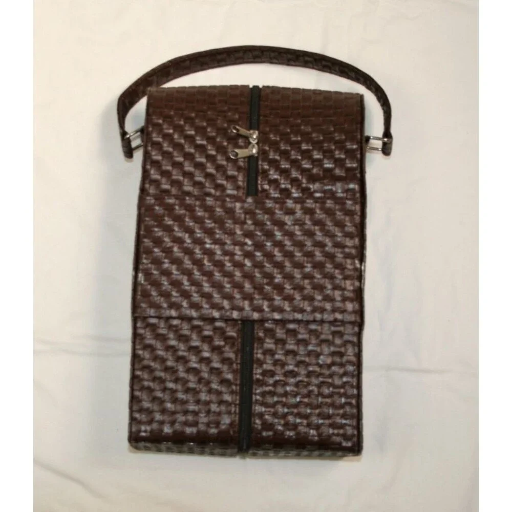 Woven Wine Bottle Gift Box Single Storage Case Plastic Weave Style Holder - Picture 2 of 2